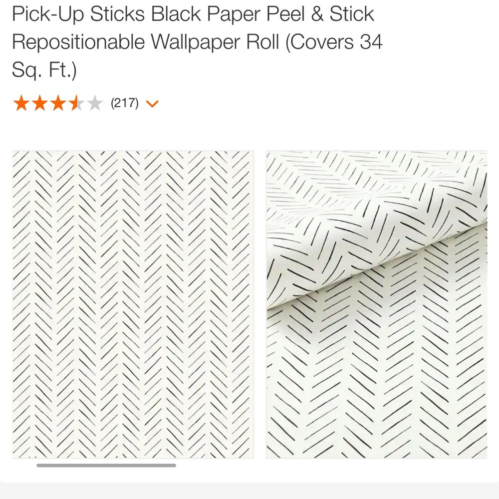 Magnolia Home Peel & Stick Wall Paper 3 rolls 34 sq ft each